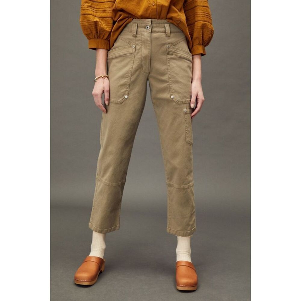 Anthropologie Maeve Womens Moss Green Turner Cargo Utility Pants Pants Size 27